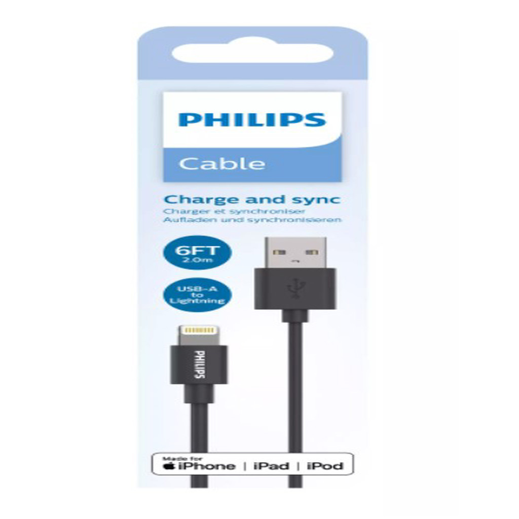 Philips%20MFI%20USB%20-%20Lightning%20Şarj%20Kablosu%20(2M%20PVC)