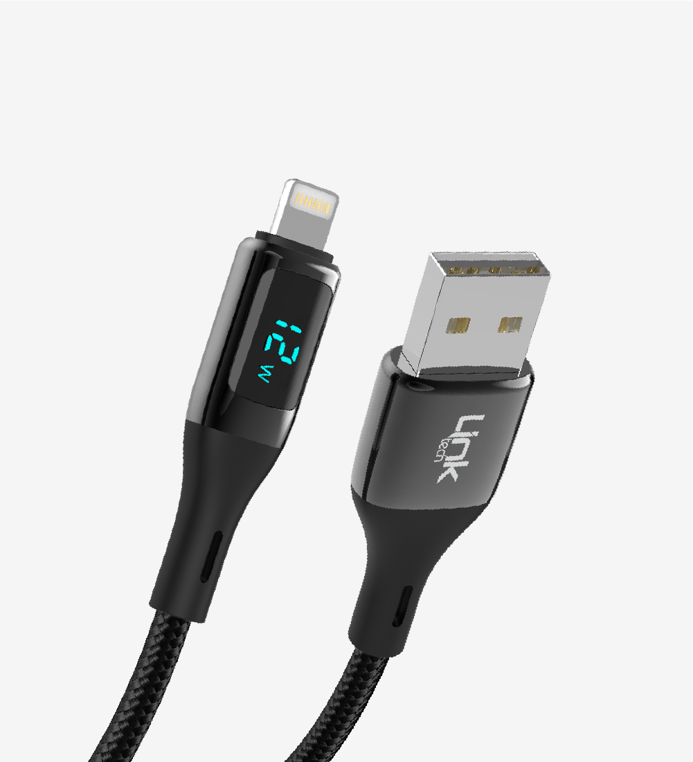 K682%20Dijital%20Göstergeli%20PD%202.4A%20Çinko%20Başlı%20USB-A%20Lightning%20%20Şarj%20Kablosu