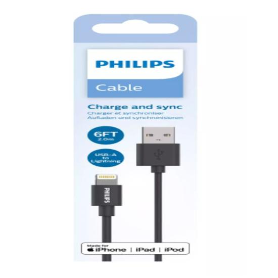 Philips MFI USB - Lightning Şarj Kablosu (2M PVC)