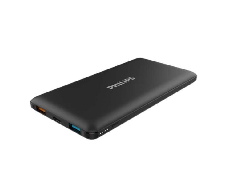 Philips DLP1010C 10.000mAh Powerbank, PD, QC, 18W, Type-C ve 2x USB-A Bağlantı, Siyah