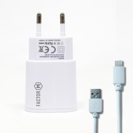 Factor-M Fm-101 Lıghtnıng Usb Ev/Seyahat Şarjı