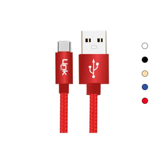 K552 Safe 3A Örgülü Metal Başlı USB Tip-C Şarj Kablosu