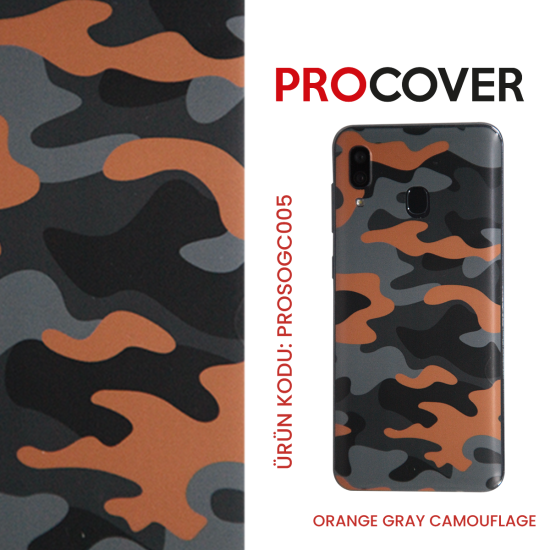 Procover Outdoor Series Orange Gray Camouflage - Small (5 Adet)