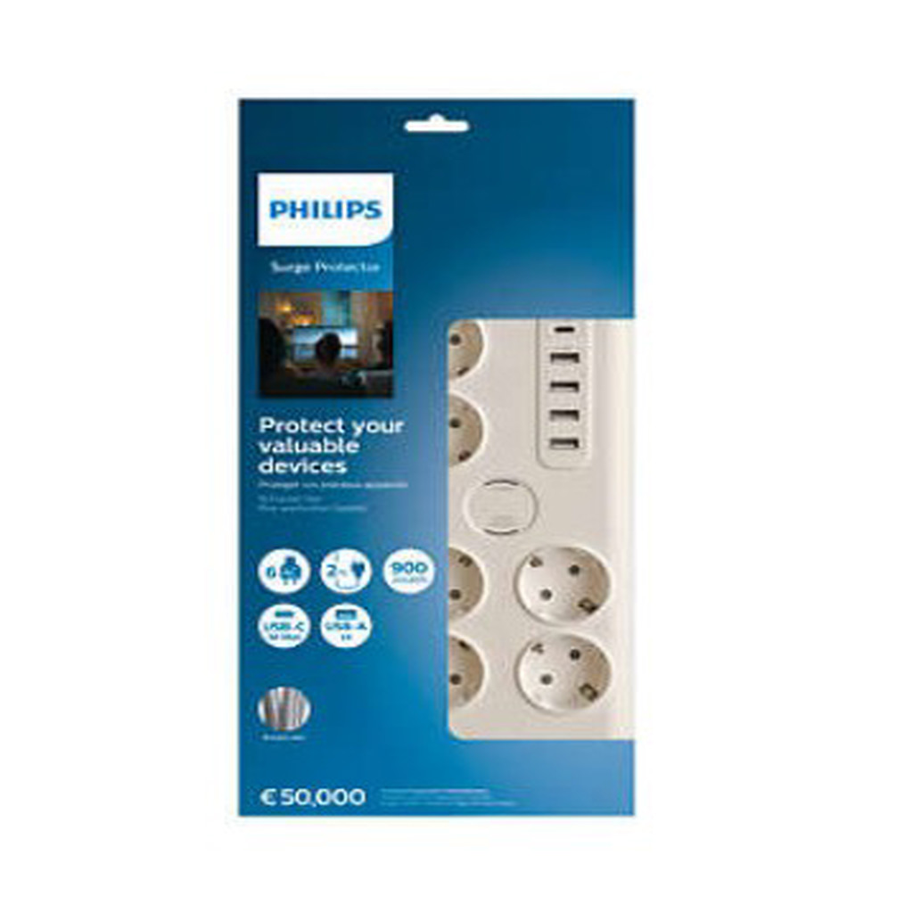 Philips%20Spn7060Wa/62%20-Priz%20-6%20Gm%20Ac,5Xusb%2040W%20900J